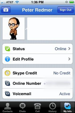 Skype Application for iPhone 3G