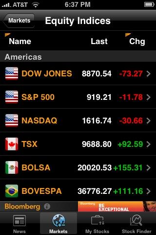Bloomberg on iPhone